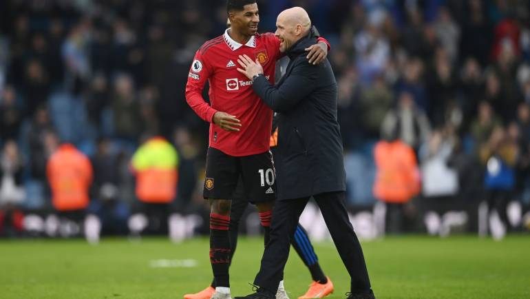 How many Premier League goals has Marcus Rashford scored this season? Manchester United star in the form of his life under Erik ten Hag as he passes Eric Cantona’s record