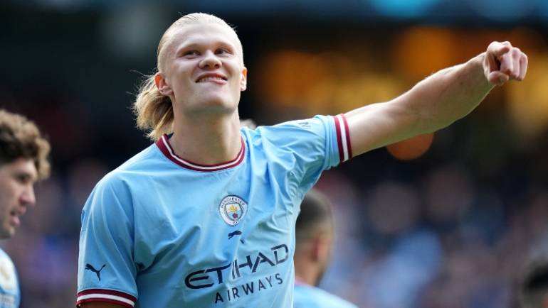 Manchester City’s Erling Haaland equals 38-game season Premier League goals record