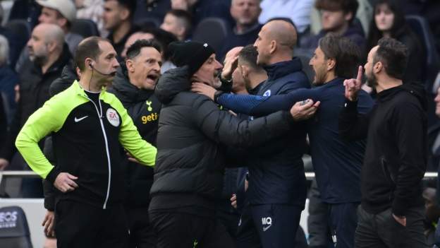 Premier League: Tottenham Hotspur and Brighton fined by Football Association over mass confrontation