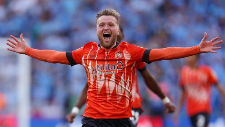 Luton Town midfielder Luke Berry never believed he’d be a Premier League player, and two credits two managers for making it a reality