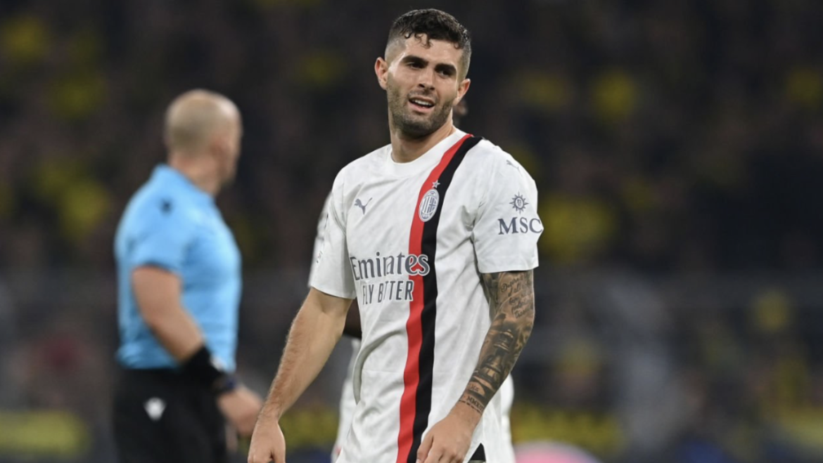 Christian Pulisic quieted as AC Milan ties Borussia Dortmund in Champions League