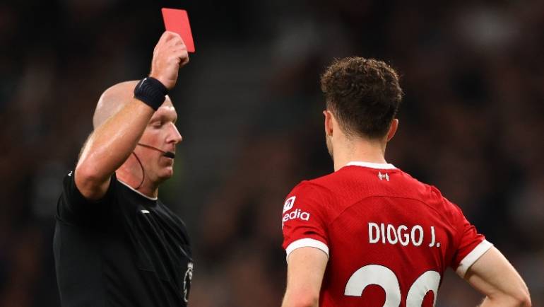 Liverpool’s Diogo Jota incorrectly sent off against Tottenham – Premier League panel