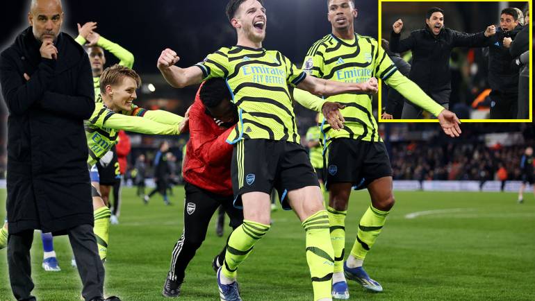 Arsenal do it on a cold Tuesday night at Kenilworth Road, but Pep Guardiola sends Mikel Arteta’s men title warning