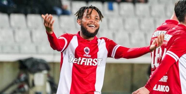 Super Eagles master dribbler Ejuke tipped to make full Champions League debut for Antwerp against Barcelona