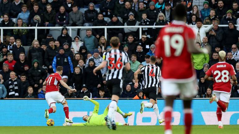 Exactly 12 months to the day – Chris Wood scored to put Newcastle United second in Premier League