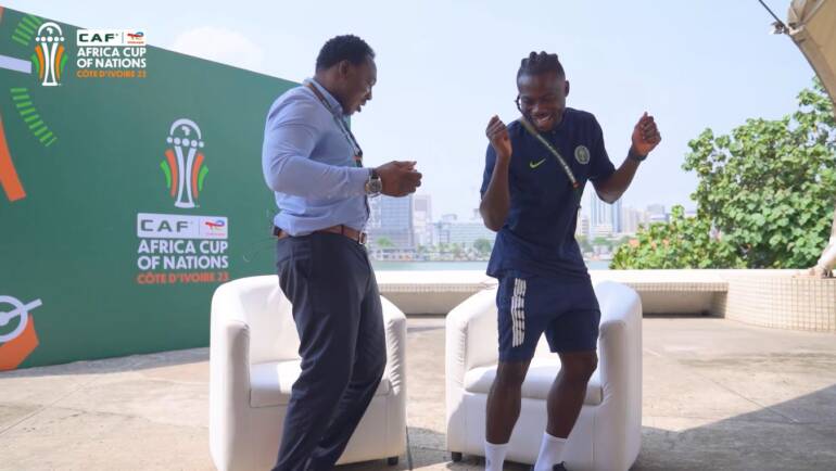 WATCH: Legendary Amokachi hosts Moses Simon in surprise interview ahead of R16 clash against Cameroon