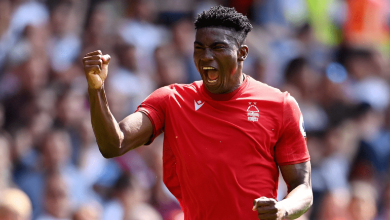 Photo: Taiwo Awoniyi delivers bible sermon after scoring in Forest vs West Ham clash