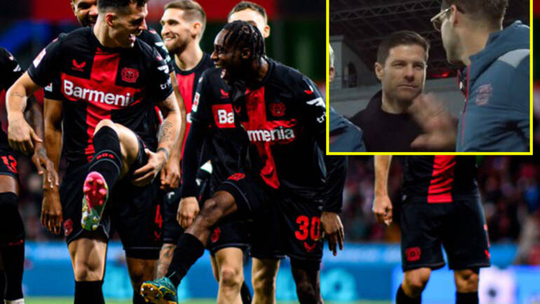 Arsenal cult hero Granit Xhaka trolls Xabi Alonso with celebration after stunner to open Bayer Leverkusen account