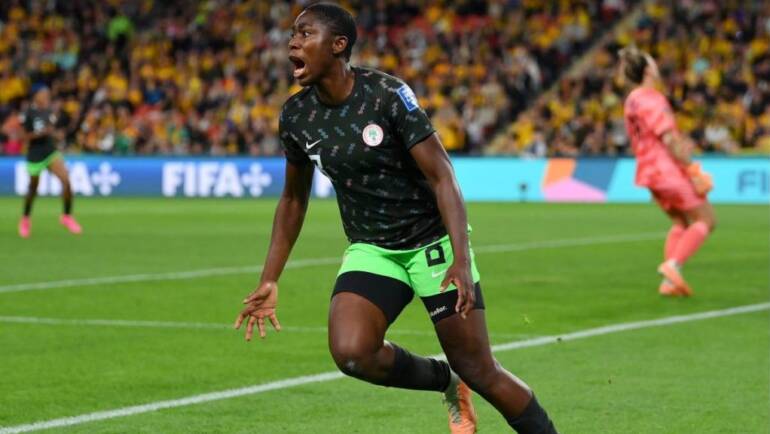 Photos: Asisat Oshoala turns up in style at popular Lagos club