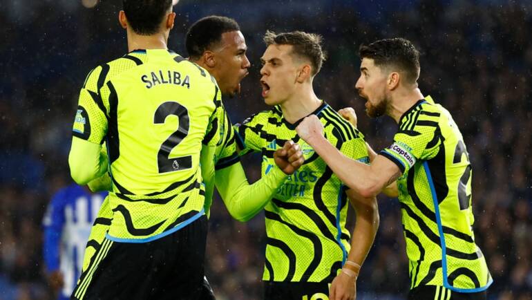 Arsenal equal all-time club clean sheet record in Brighton victory