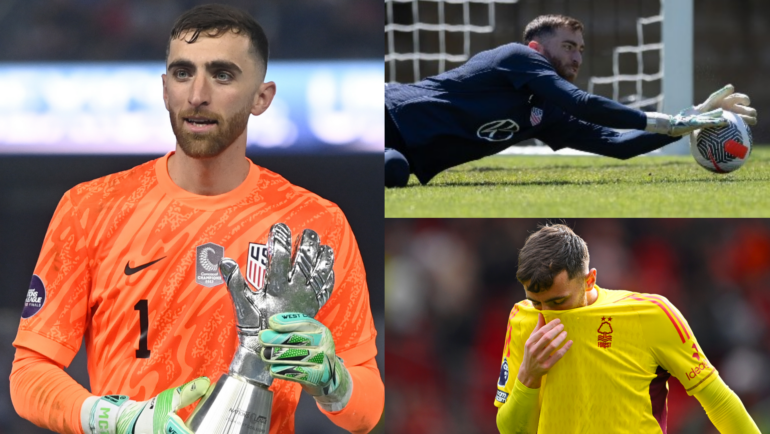 VIDEO: USMNT star Matt Turner ‘all smiles’ after difficult Premier League season at Nottingham Forest – with goalkeeper looking sharp ahead of Copa America