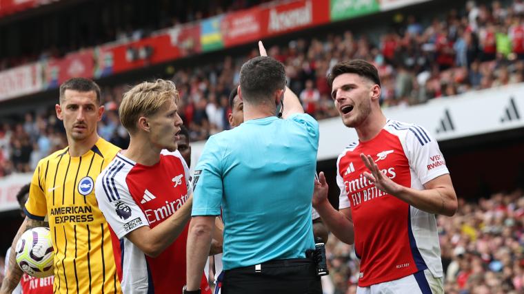 Why was Declan Rice sent off vs. Brighton? Arsenal star’s controversial red card against Brighton explained