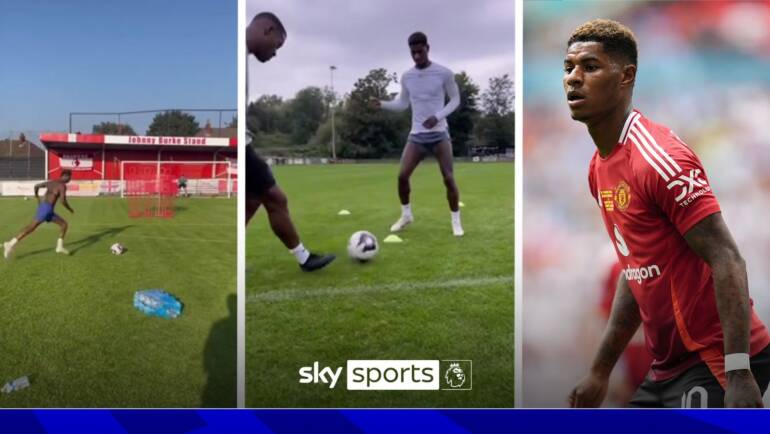 Marcus Rashford posts private session in bid to regain form for Manchester United | Football News | Sky Sports