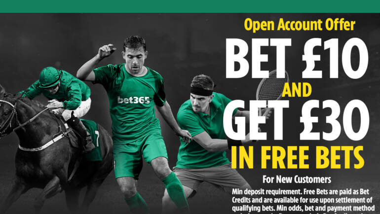 Premier League weekend betting offer: Bet £10 and get £30 in free bets with bet365