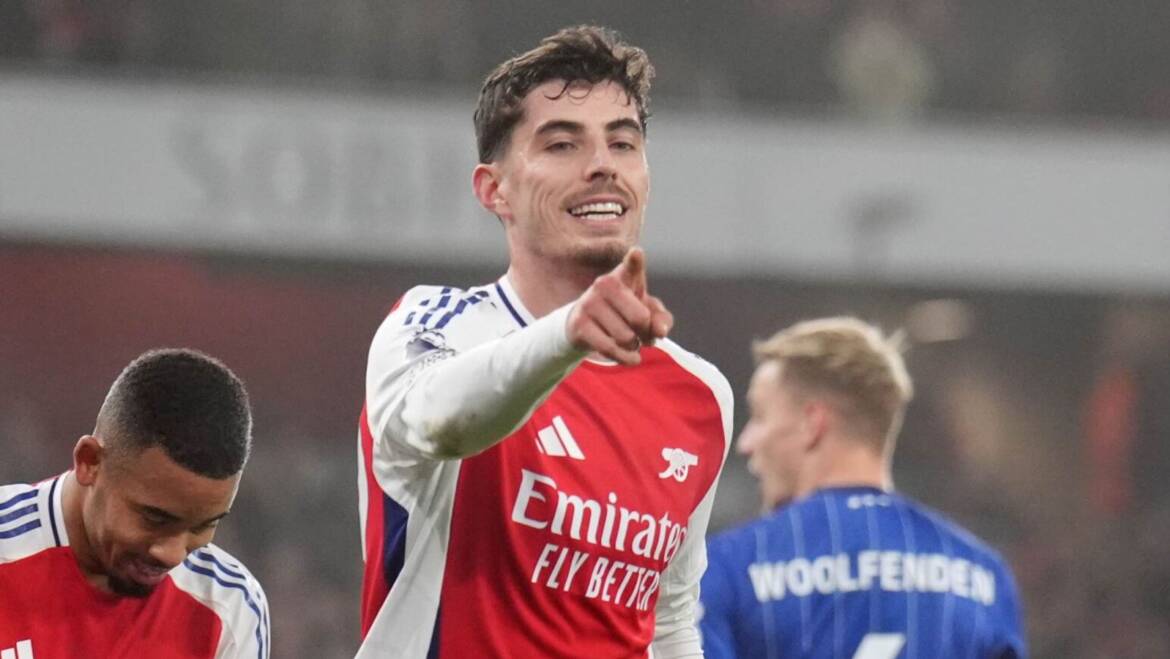 Arsenal 1-0 Ipswich: Kai Havertz scores only goal as Gunners move above Chelsea into second place