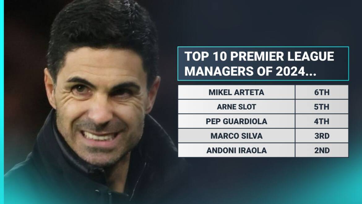 Mikel Arteta below Arne Slot and shock top three despite winning 2024 trophy